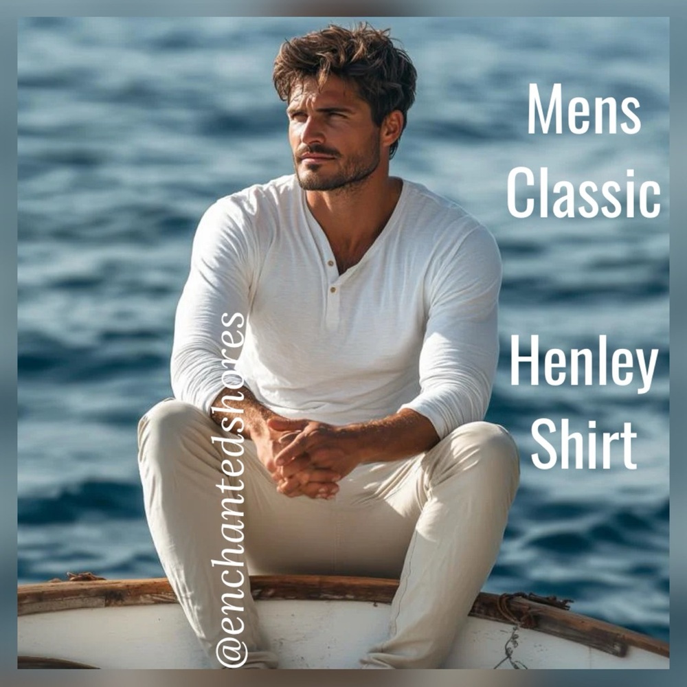 Waffle Knit Henley Shirt Long Sleeve Quarter Button St John Bay White Size Large
